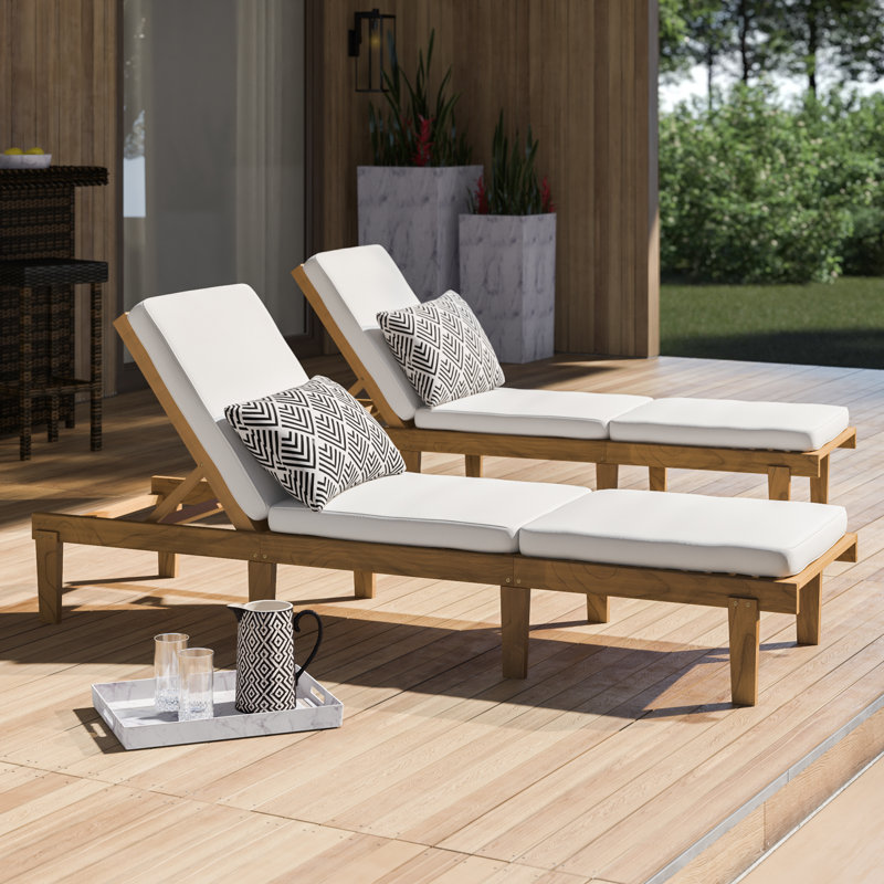 Mercury Row® Ardsley Sun Lounger Set with Cushions & Reviews | Wayfair